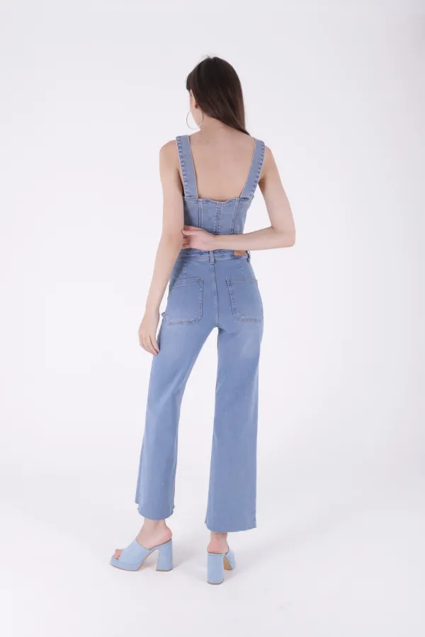 Wide Leg Palazzo Jeans 1710-15-(27-32) Wide Leg Palazzo Jeans 1710-15-(27-32)
