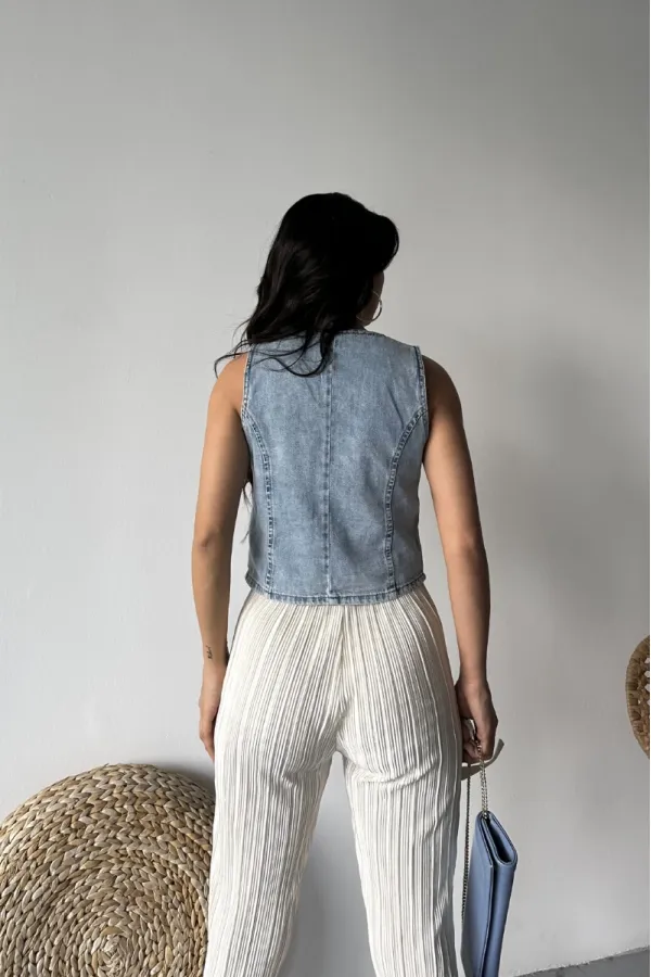 Düğmeli Yelek  6070-14-(S-XL-6)