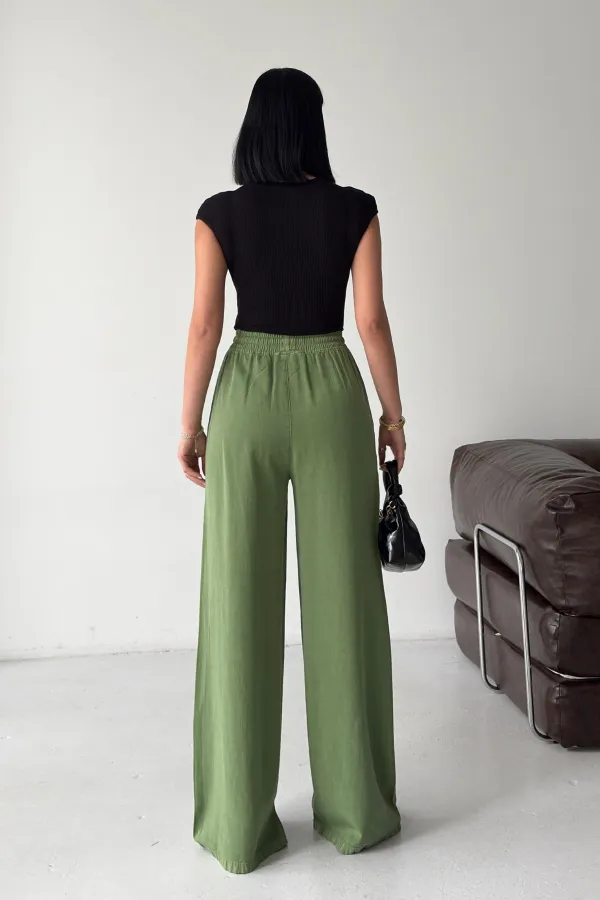 Lastikli Palazzo Pantolon  HS708-100-(S-XL)