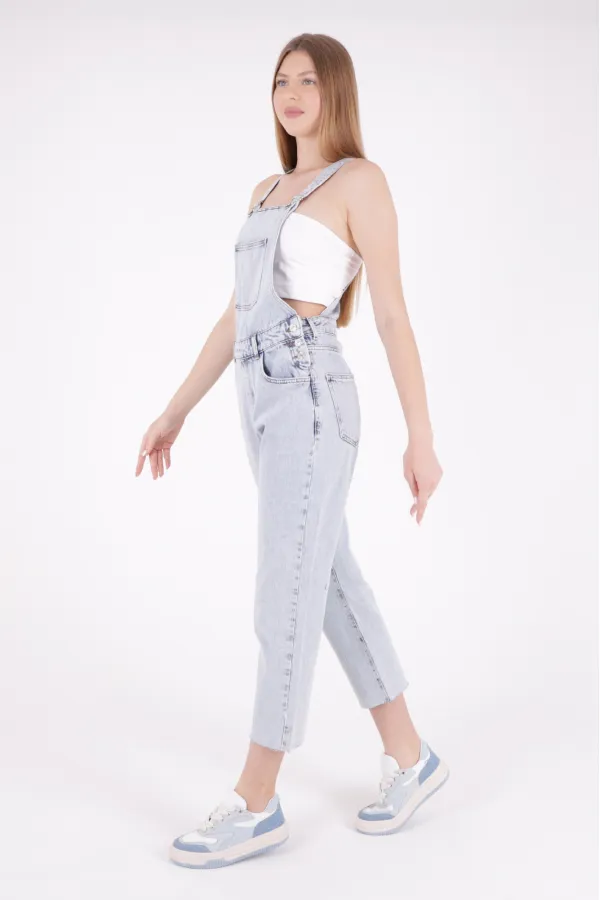 Mom Denim Overalls 325-08-(S-XL-6) Snow Light Blue Mom Denim Overalls 325-08-(S-XL-6) Snow Light Blue