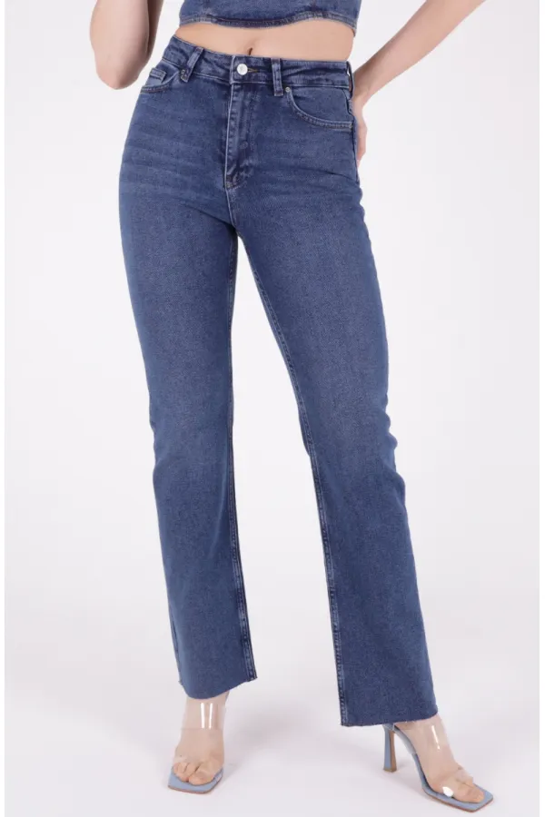 Dikişsiz Paça Bol Paça Relax Kot Pantolon 1726-01-(XS-XL-8-2) Dikişsiz Paça Bol Paça Relax Kot Pantolon 1726-01-(XS-XL-8-2)