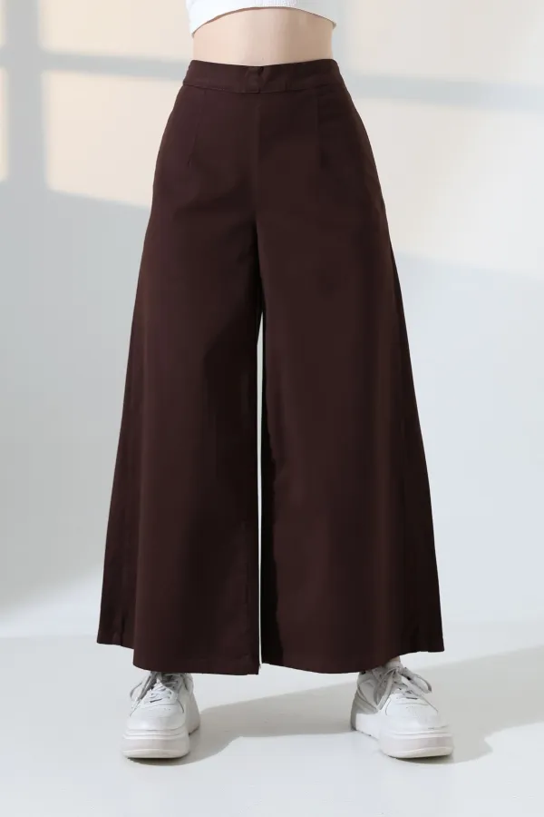Arkası Lastikli Bol Paça Kot Pantolon  7120-78-(36-42-6)