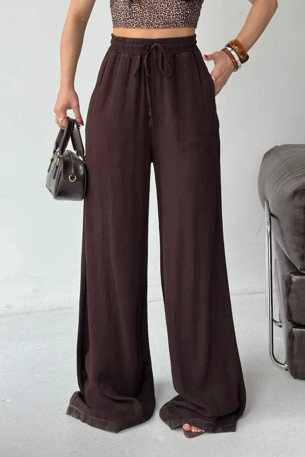 Lastikli Palazzo Pantolon  HS740-78-(S-XL)