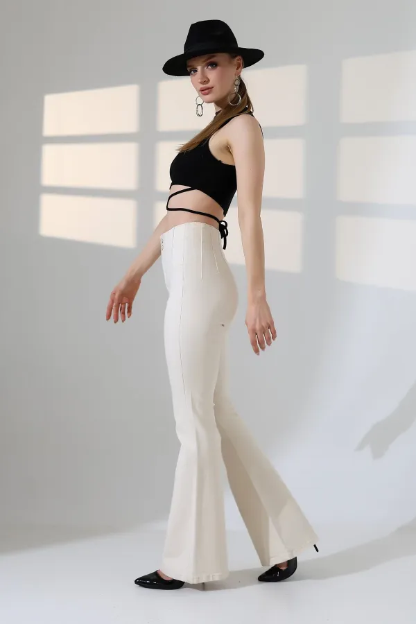 Pensli İspanyol Kot Pantolon  7021-80-(26-29-4)