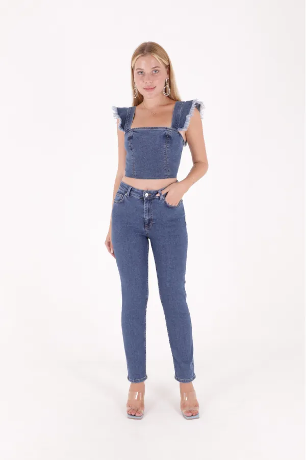 Boru Paça Klasik Kot Pantolon 855-27-(28-33) Boru Paça Klasik Kot Pantolon 855-27-(28-33)