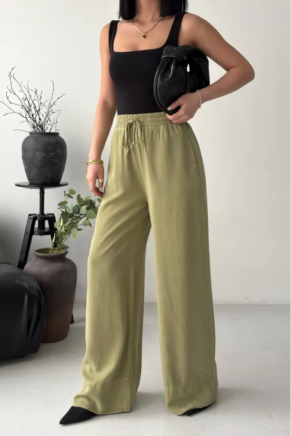 Elastic Waist Linen Pants HS700-105-(S-XL) 