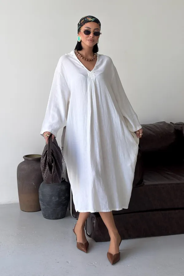 Kemerli Oversize Elbise HS3080-51-(S-L-3)