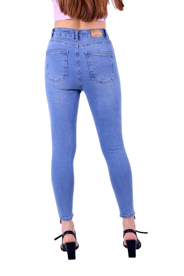 Asimetrik Paçalı Kot Pantolon  935-15-(26-31)