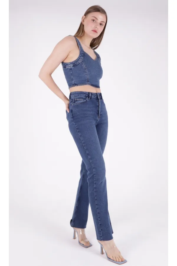 Dikişsiz Paça Bol Paça Relax Kot Pantolon 1726-01-(XS-XL-8-2) Dikişsiz Paça Bol Paça Relax Kot Pantolon 1726-01-(XS-XL-8-2)