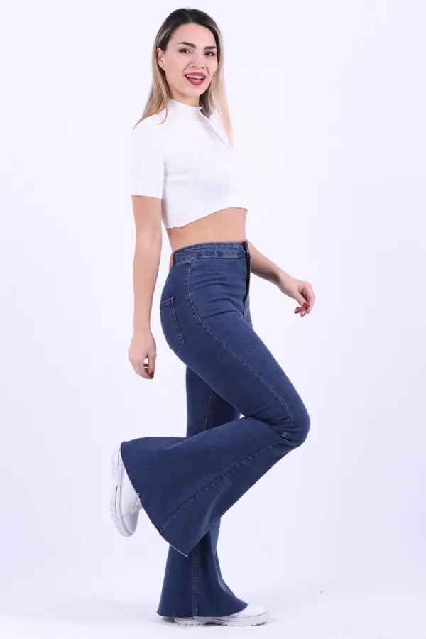 Ekstra İspanyol Cepsiz Pantolon  944-26-(27-32)
