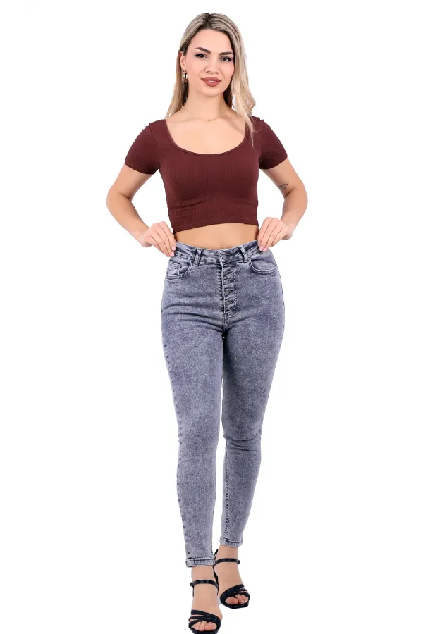 Önü 5 Düğmeli Skinny Kot Pantolon  755-22-(28-33)