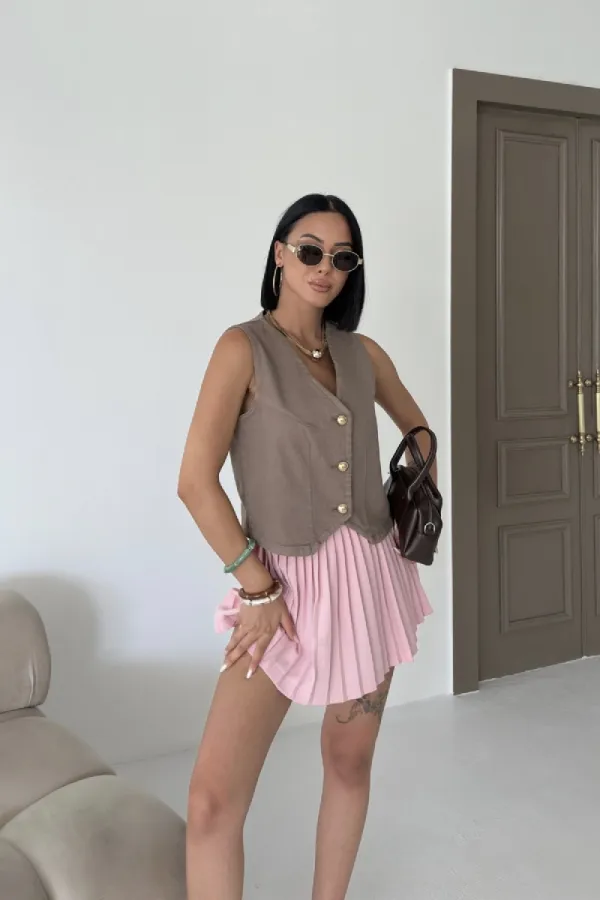 Düğmeli Yelek 6156-72-(S-XL)