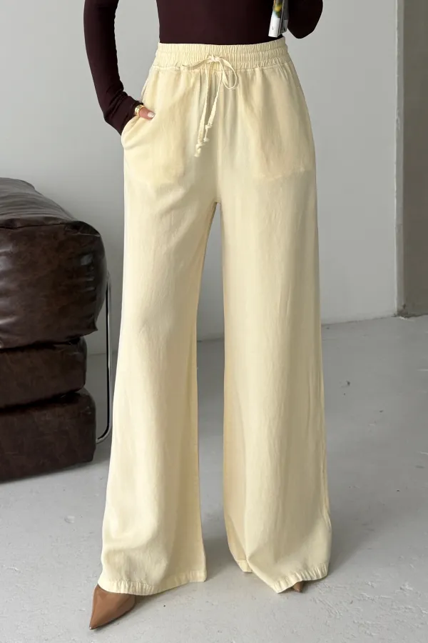 Lastikli Palazzo Pantolon HS708-101-(S-XL) Lastikli Palazzo Pantolon HS708-101-(S-XL)