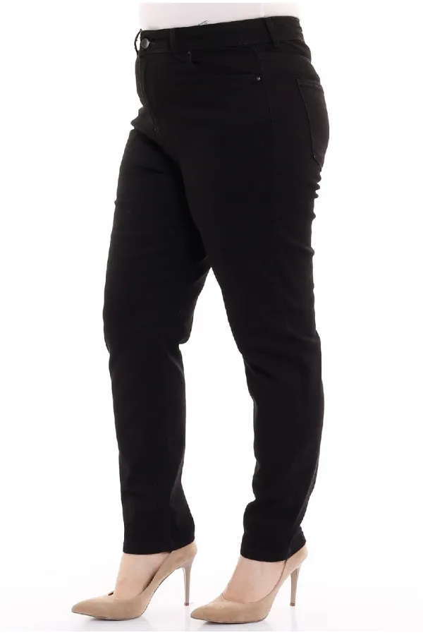 High Waisted Comfort Slim Ankle Length Jean  896-07-(30-36) Black