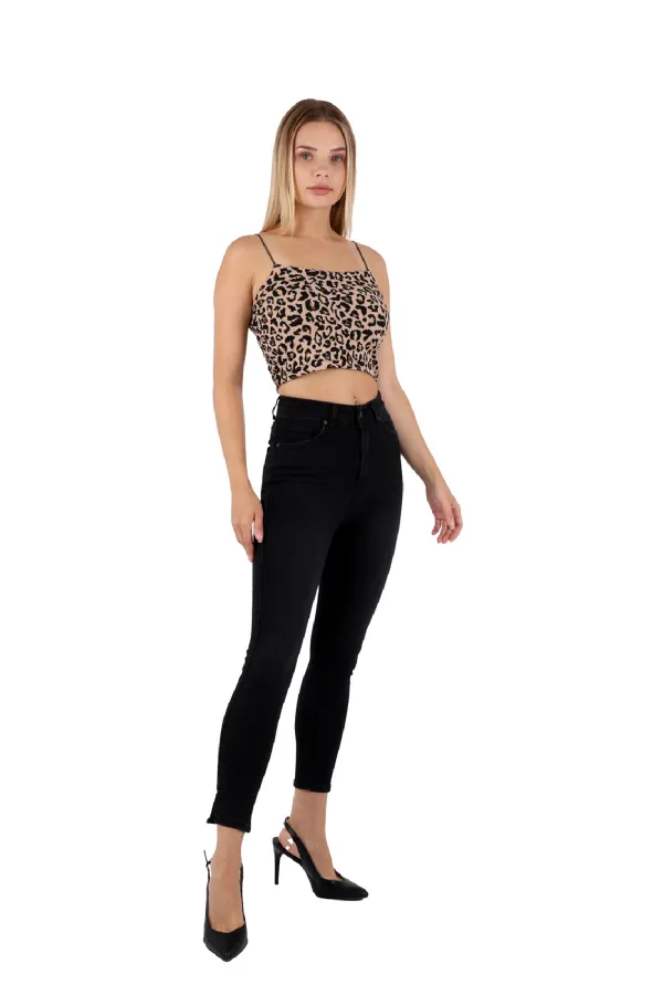 Skinny Jean with Bottom Side Zipper 1745-03-(26-31) Anthracite Denim Skinny Jean with Bottom Side Zipper 1745-03-(26-31) Anthracite Denim