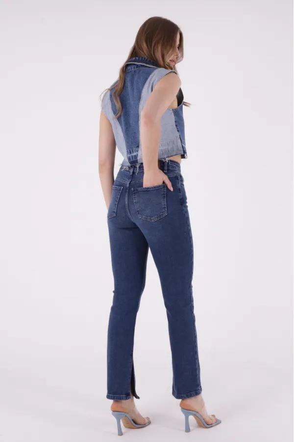 Yırtmaç Detaylı Düz Jean 1844-01-(26-31) Yırtmaç Detaylı Düz Jean 1844-01-(26-31)