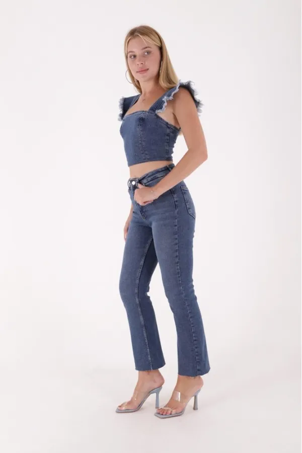 İspanyol Mom Fit Kot Pantolon  1706-01-(27-32)