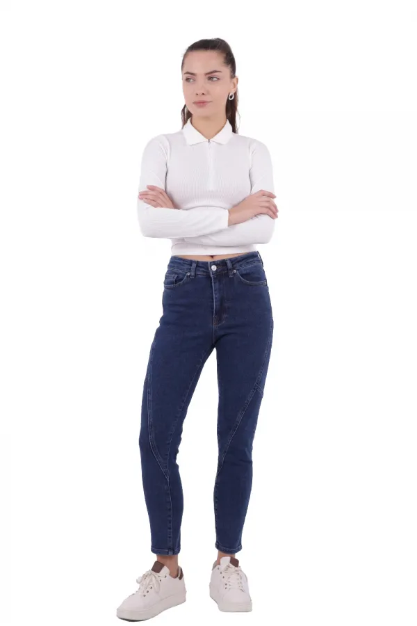 Parçalı Mom Pantolon 778-26-(26-31)