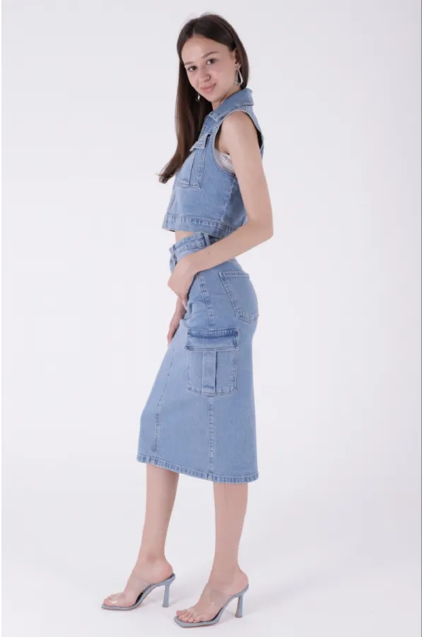 Kargo Cepli Kot Etek 1023-15-(S-XL-6) Kargo Cepli Kot Etek 1023-15-(S-XL-6)