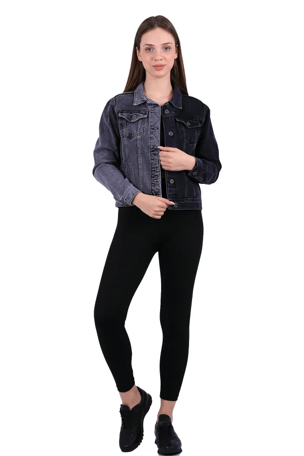 Klasik Kısa Kot Ceket 640-0333-(S-XL) Klasik Kısa Kot Ceket 640-0333-(S-XL)