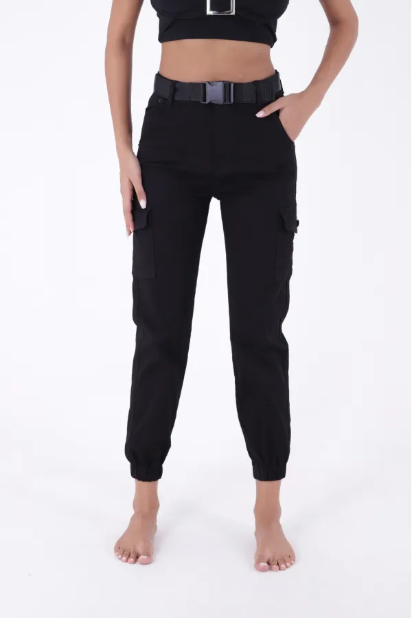 Cargo Pocket Commando Jean 752-07-(28-33) Black Cargo Pocket Commando Jean 752-07-(28-33) Black
