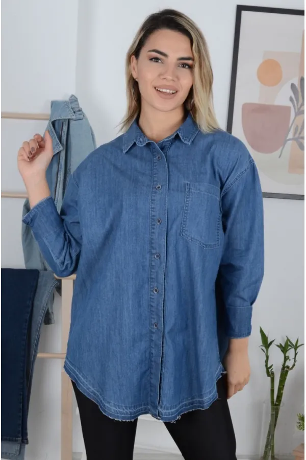 Oversize Kot Gömlek  669-27-(S-L-5)