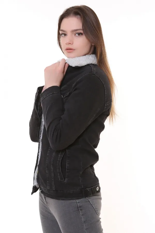 İçi Kürklü Kot Ceket  656-03-(S-L-3)
