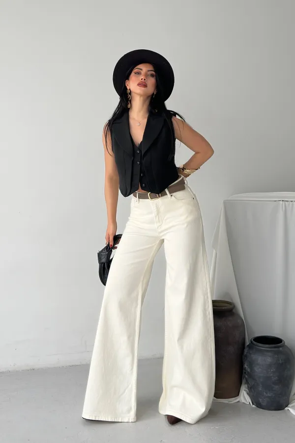 Geniş Paça Kot Pantolon  7082-80-(27-32)