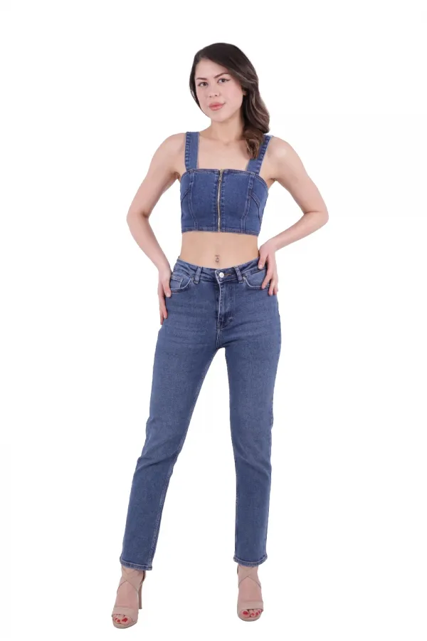 Boru Paça Klasik Kot Pantolon 855-01-(26-31) Boru Paça Klasik Kot Pantolon 855-01-(26-31)