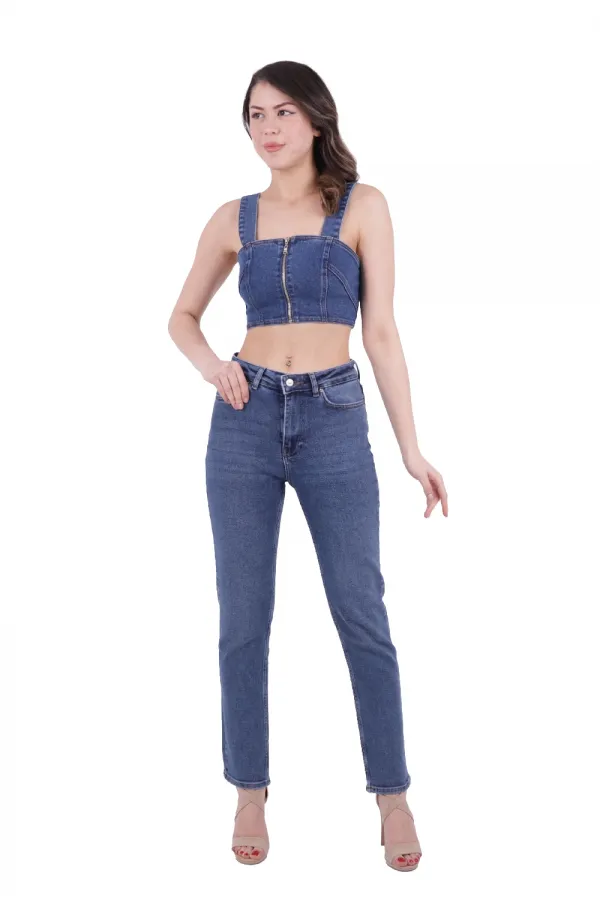 Boru Paça Klasik Kot Pantolon 855-01-(26-31) Boru Paça Klasik Kot Pantolon 855-01-(26-31)