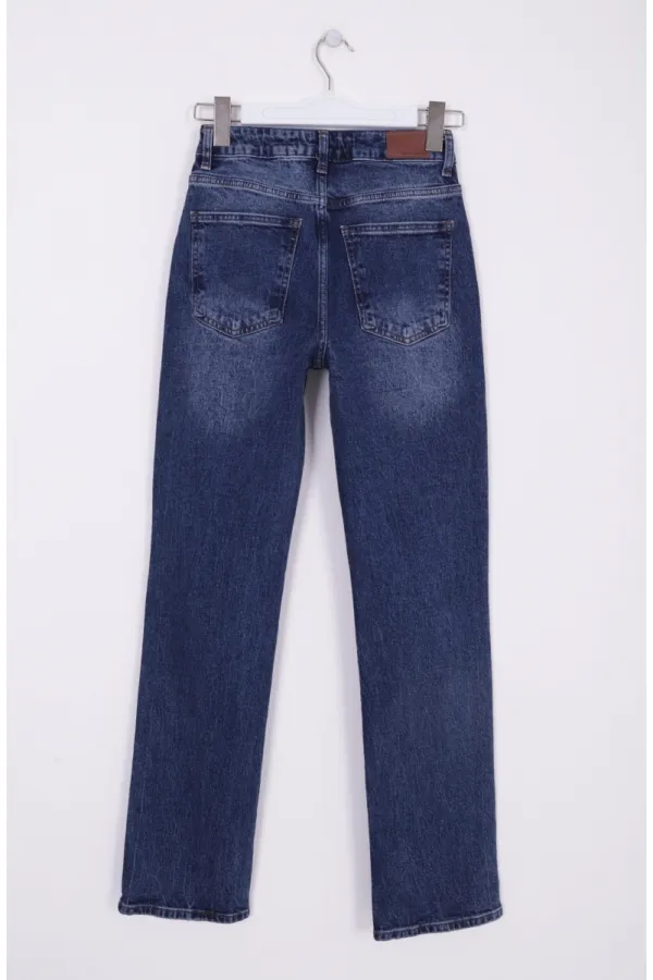 Yüksel Bel Straight Kot Pantolon 7033-01-(26-31)