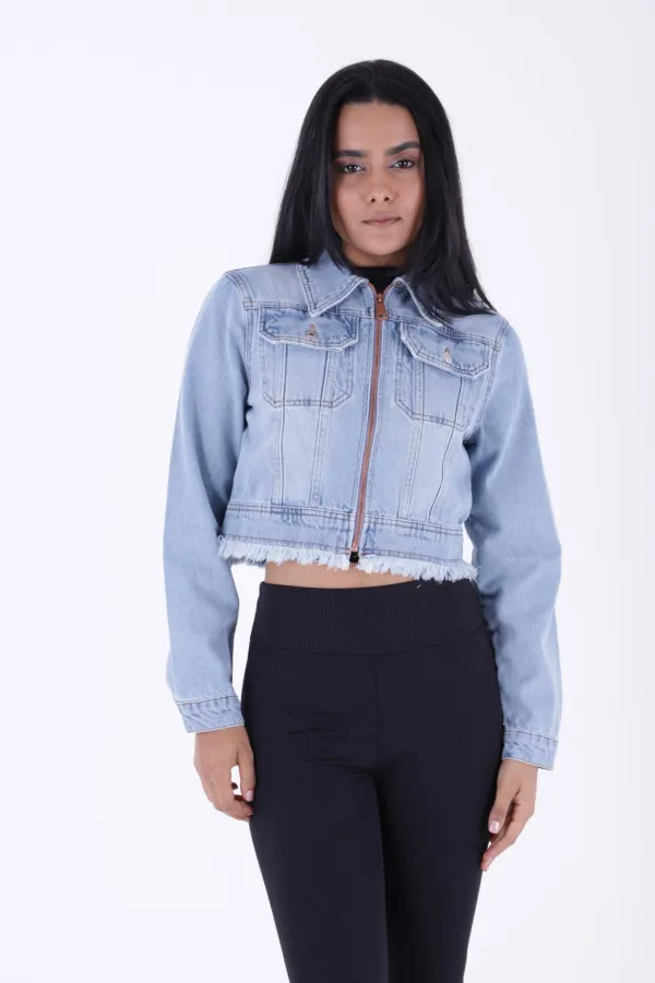 Fermuarlı Kot Ceket 6017-42-(S-XL-6) Fermuarlı Kot Ceket 6017-42-(S-XL-6)