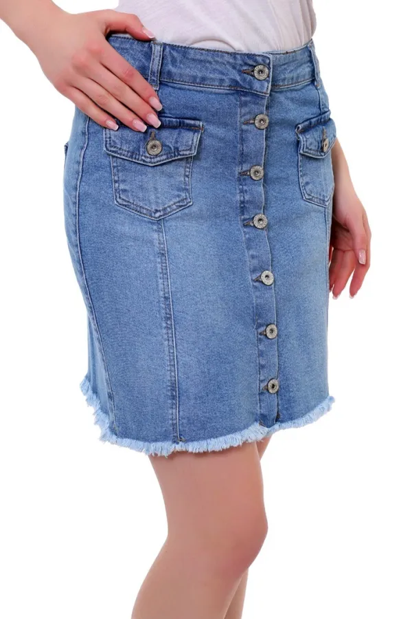Kısa Kot Etek 105-06-(S-XL-6) Kısa Kot Etek 105-06-(S-XL-6)