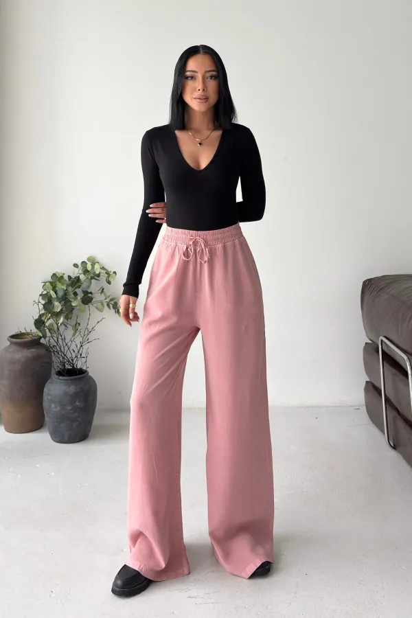 Lastikli Palazzo Pantolon  HS708-95-(S-XL)