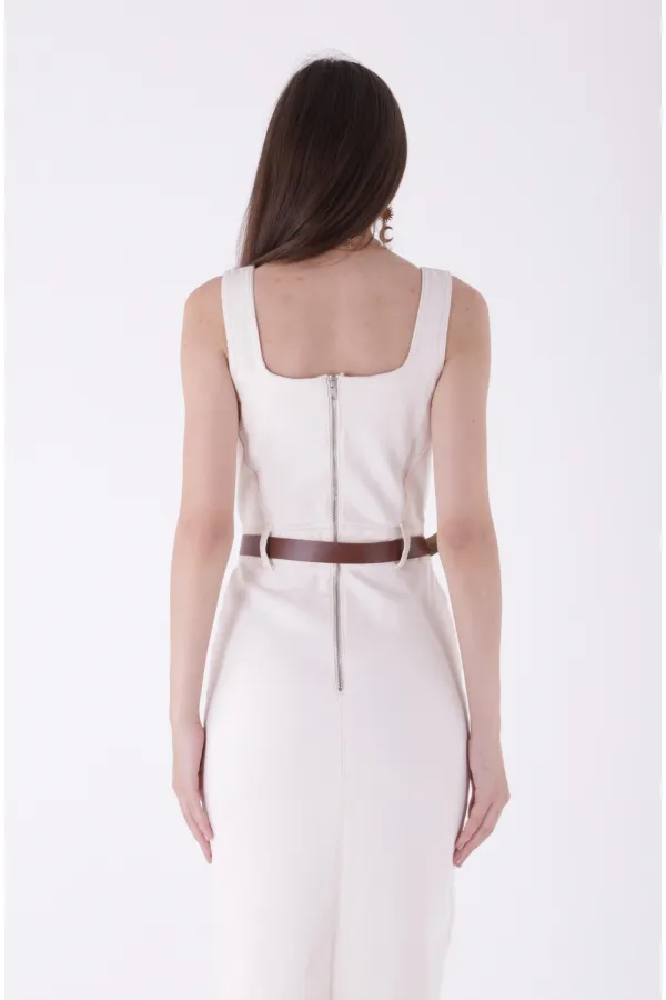Askılı Kuplu Asimetrik Detaylı Kot  3019-80-(S-XL)