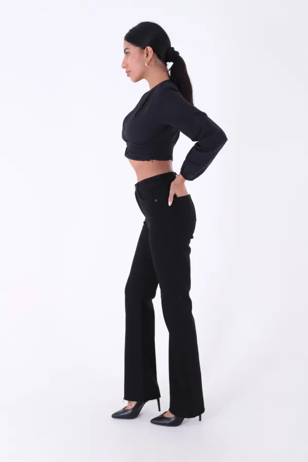 Dikişsiz Paça Bol Paça Relax Kot Pantolon 1726-07-(26-31) Dikişsiz Paça Bol Paça Relax Kot Pantolon 1726-07-(26-31)