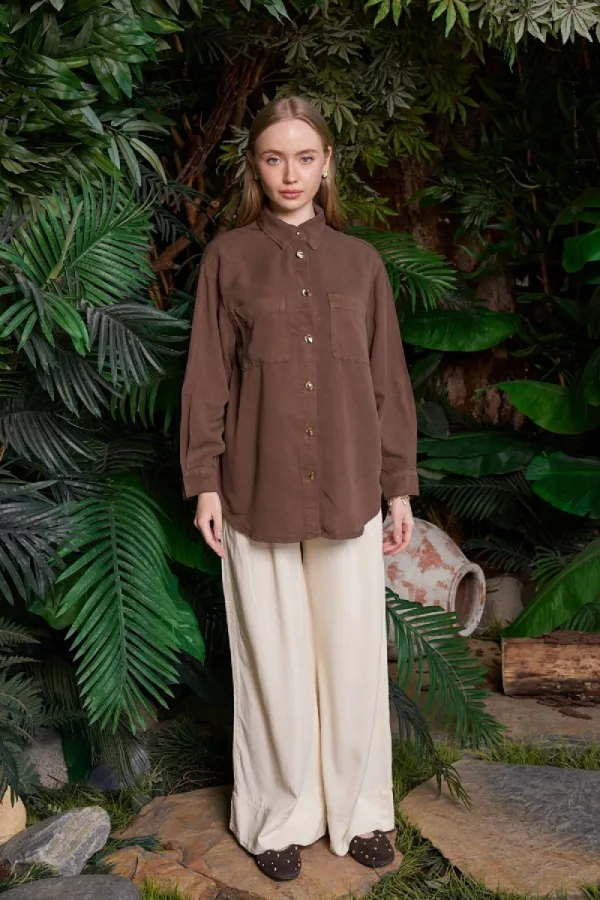 Cepli Oversize Keten Gömlek HS609-78-(S-XL) Cepli Oversize Keten Gömlek HS609-78-(S-XL)