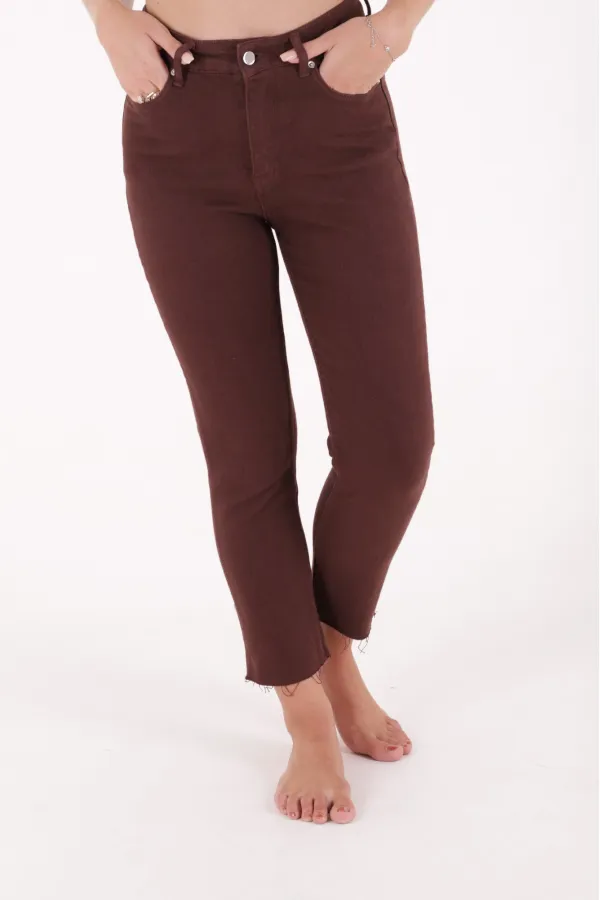 Dikişsiz Paça Mom Fit Kot Pantolon  764-78-(32-36)
