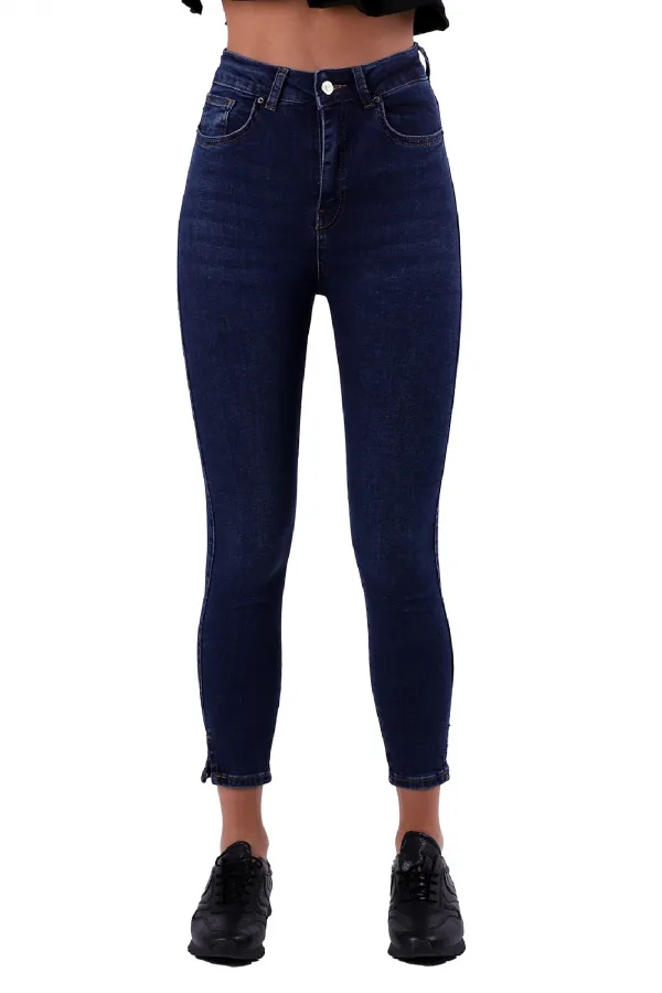 Yanı Yırtmaçlı Kot Pantolon 1745-01-(26-31) Yanı Yırtmaçlı Kot Pantolon 1745-01-(26-31)