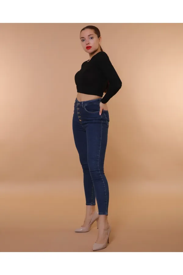 Önü 5 Düğmeli Skinny Kot Pantolon  755-26-(28-33)