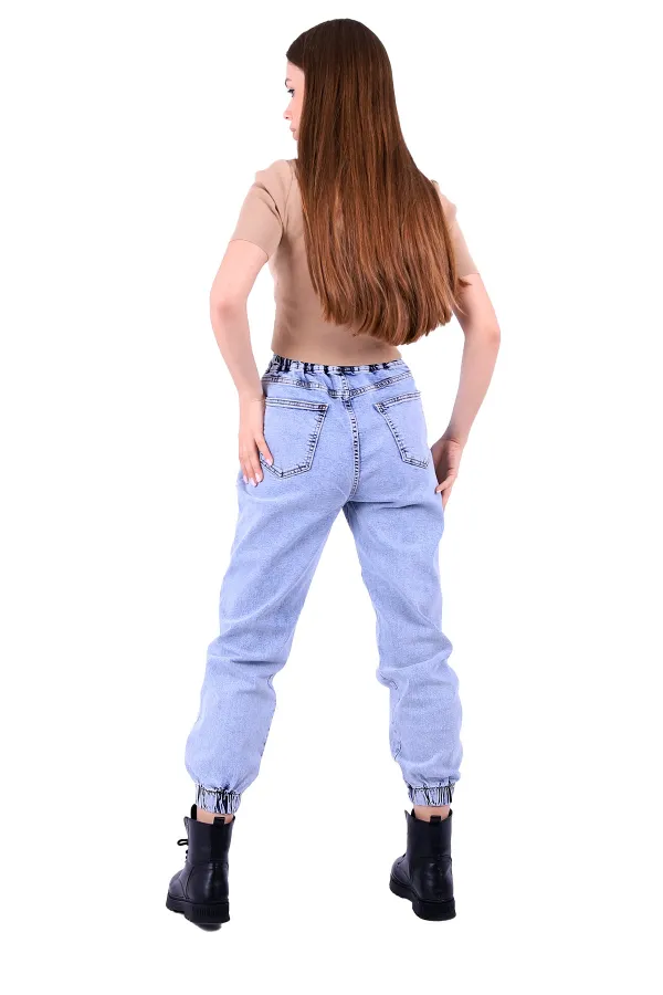 Beli Lastikli Mom Pantolon 808-08-(S-XL-6) Beli Lastikli Mom Pantolon 808-08-(S-XL-6)