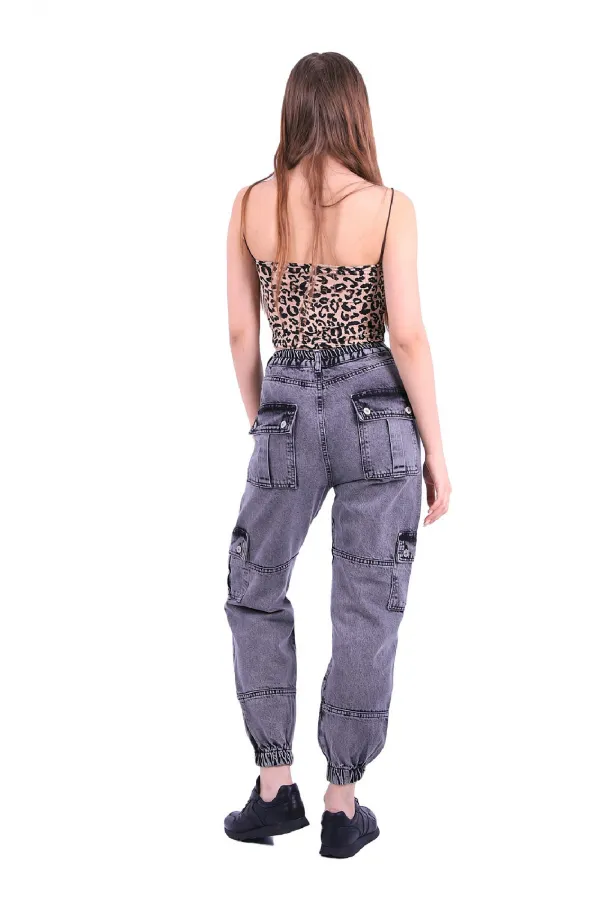 Parçalı Jogger Pantolon 924-33-(S-XL-6-2) Parçalı Jogger Pantolon 924-33-(S-XL-6-2)