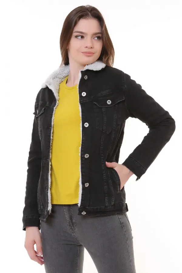 İçi Kürklü Kot Ceket  656-03-(S-L-3)