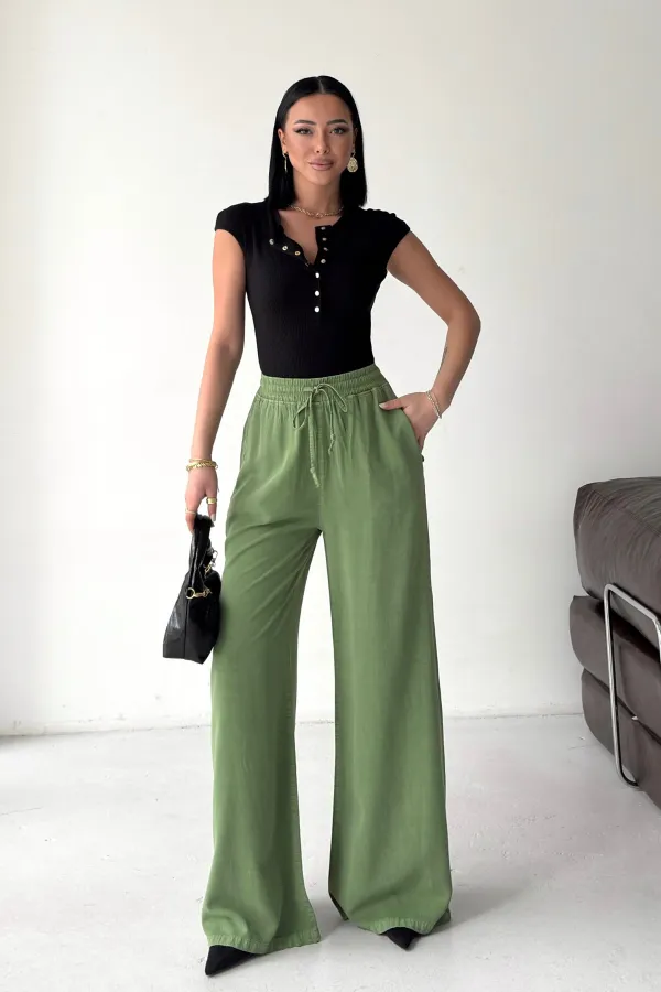 Lastikli Palazzo Pantolon  HS708-100-(S-XL)