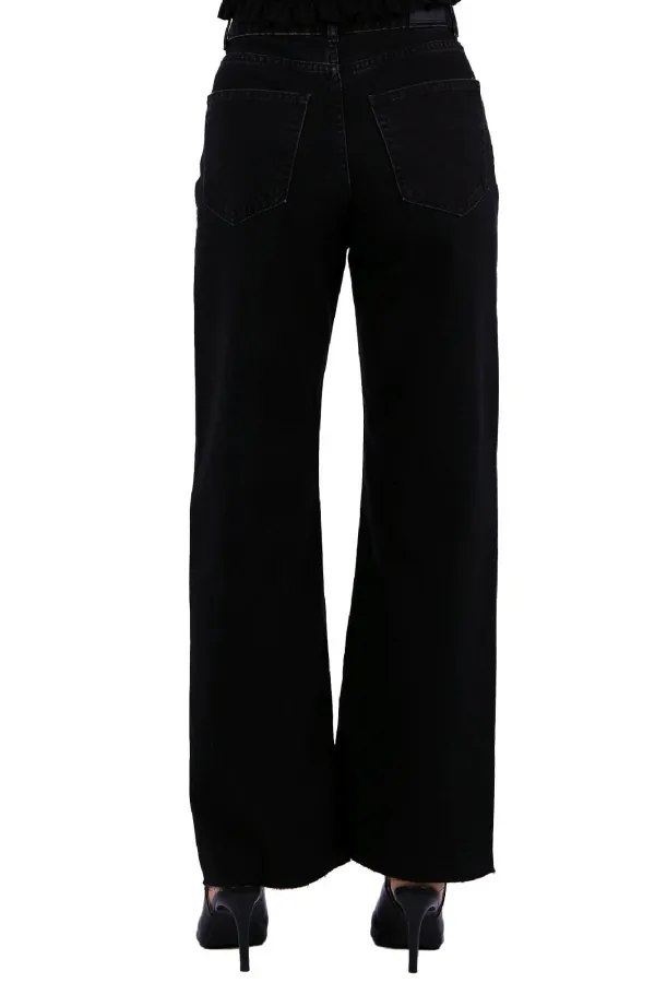 Tasseled Bottom Wide Leg Relax Jean 1726-23-(26-31) Regular Anthracite Tasseled Bottom Wide Leg Relax Jean 1726-23-(26-31) Regular Anthracite