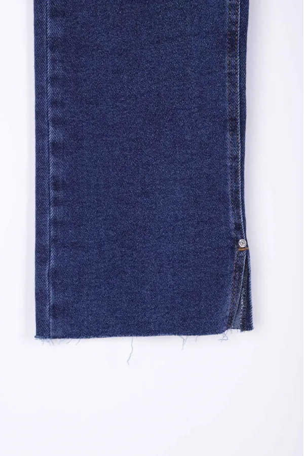 Paçası Yırtmaçlı Serpme Detaylı Mom Fit Jean  1769-26-(28-33)