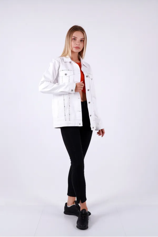Taşlı Kot Ceket 625-50-(S-XL-6) Taşlı Kot Ceket 625-50-(S-XL-6)