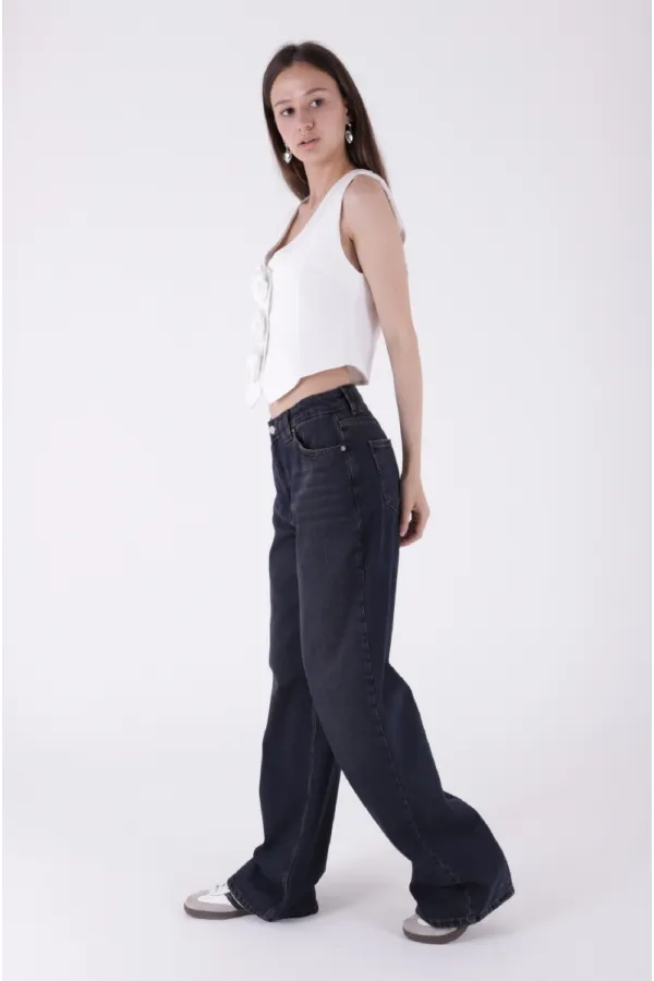 Bol Paça Baggy Relax Kot Pantolon  7031-19-(26-29)