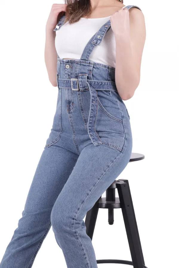 Beli Kemerli Salopet Tulum Kot Pantolon  327-06-(S-L-5)