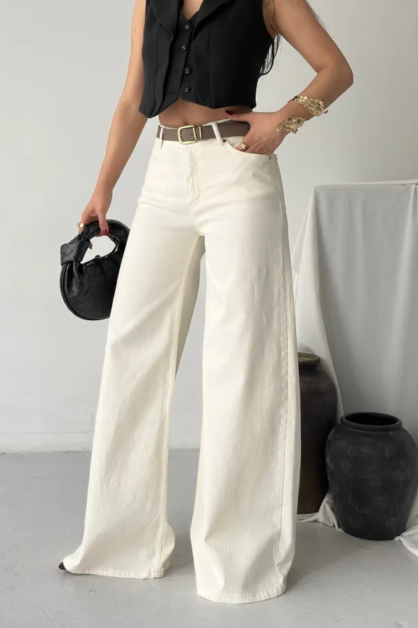 Geniş Paça Kot Pantolon  7082-80-(27-32)